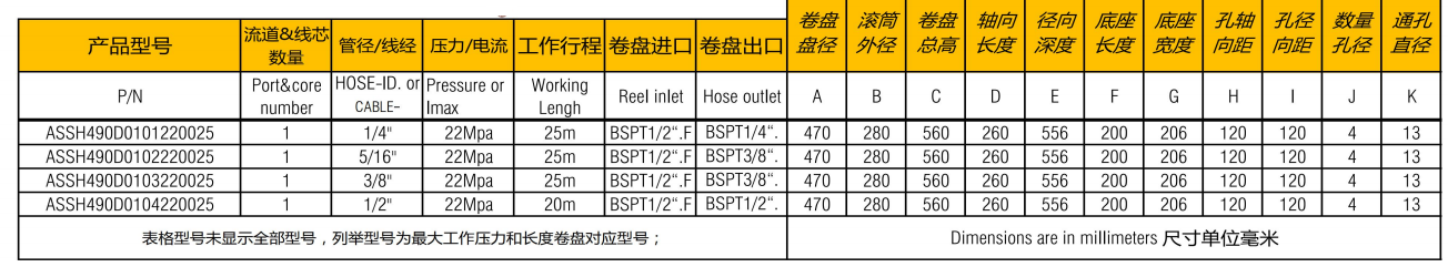 ASSH490D自動伸縮卷管器氣鼓（gǔ）參數